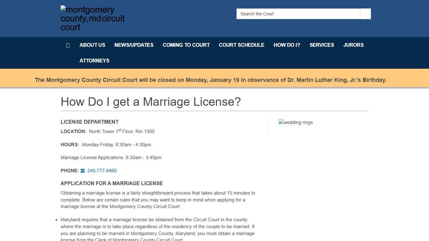 How Do I Get a Marriage License? - Montgomery County, MD Circuit Court